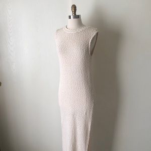 Nubby Knit Woven Maxi Dress Anthropologie